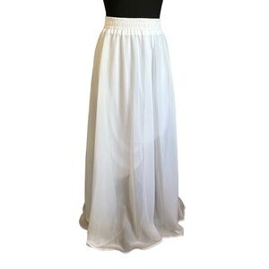 Afibi White Maxi Skirt Size 3XL